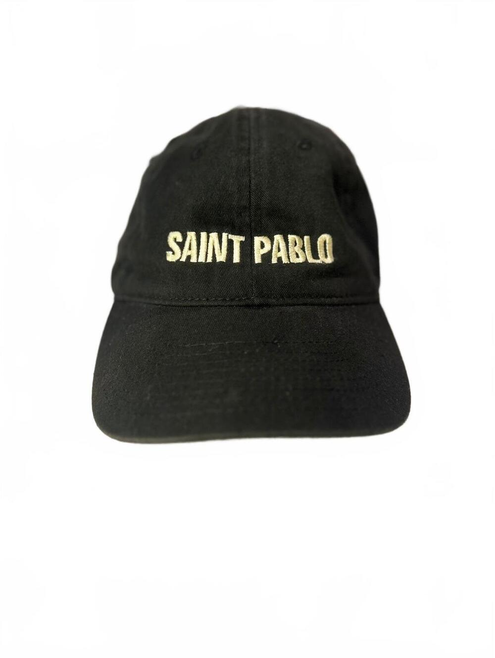 Kanye West Saint Pablo Tour Dad Hat Black Embroidered GOOD Music Merch 2016